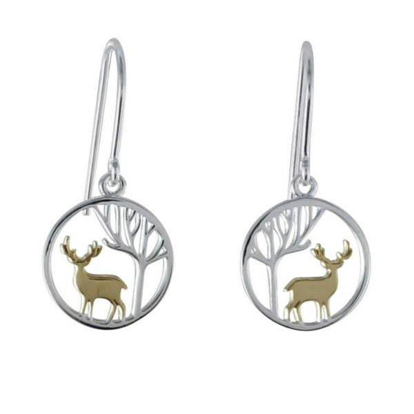 Stag Night Drop Earrings - Reeves & Reeves