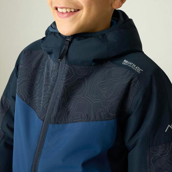 Regatta Childrens/Kids Illuma Waterproof Reflective Insulated Jacket - Navy/Aviator Blue - 