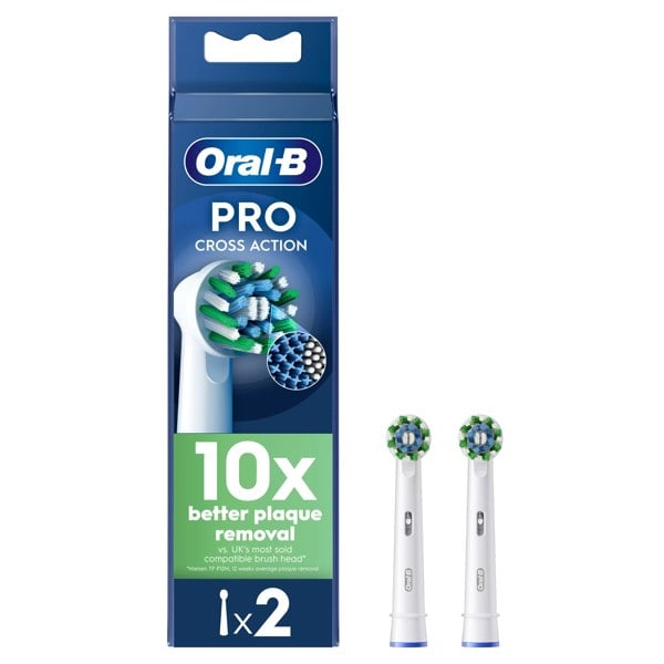 Oral-B Pro Cross Action Toothbrush Heads, 2 Counts