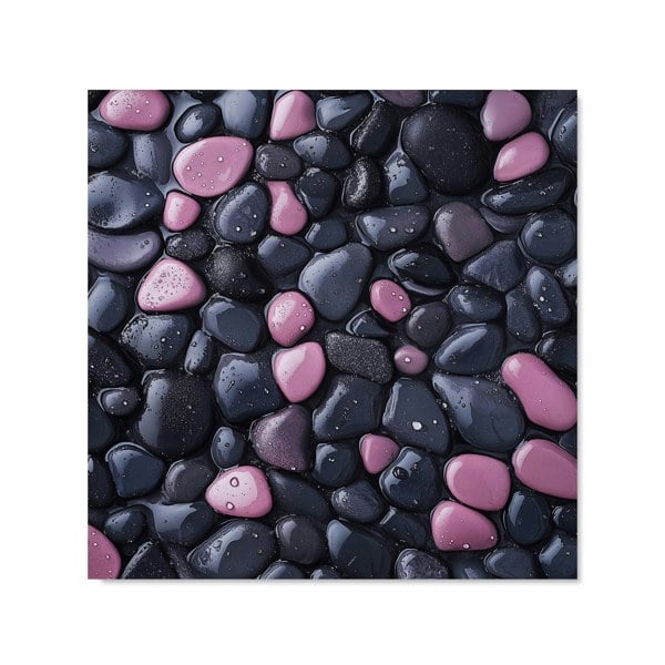 Warren Reed - Designer Blush and Charcoal Pebble Mix Kitchen Splashback