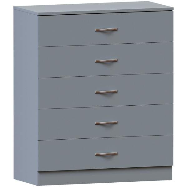 Vida Designs Riano 5 Drawer Chest, Black