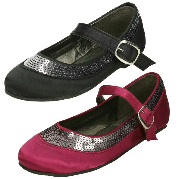 Spot On Girls Spot On Flat Ballerina Sequin Detail