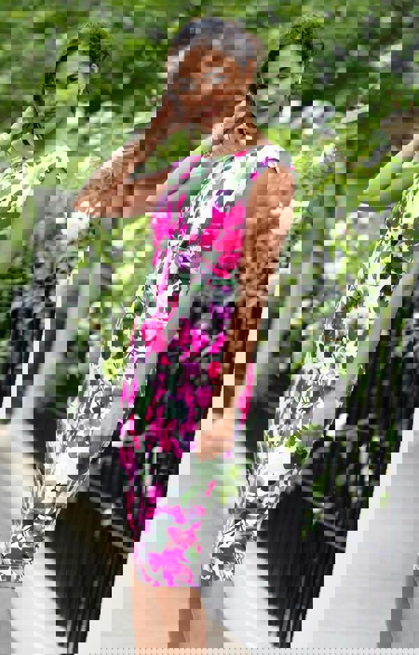 Alie Street London Pippa Shift Dress Petite - Fuchsia Florals