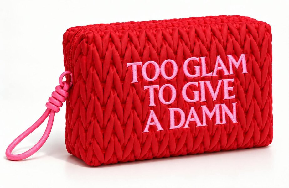 Lilly Loves Too Glam To Give A Damn Cosmetic Bag