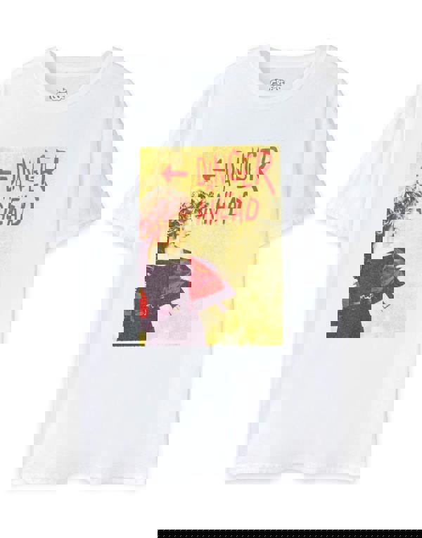 Grease Womens White Danger Ahead Short Sleeved T-Shirt