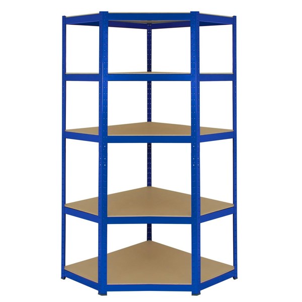 Monster Racking T-Rax Corner Storage Shelf Unit - Blue (90cm Wide)