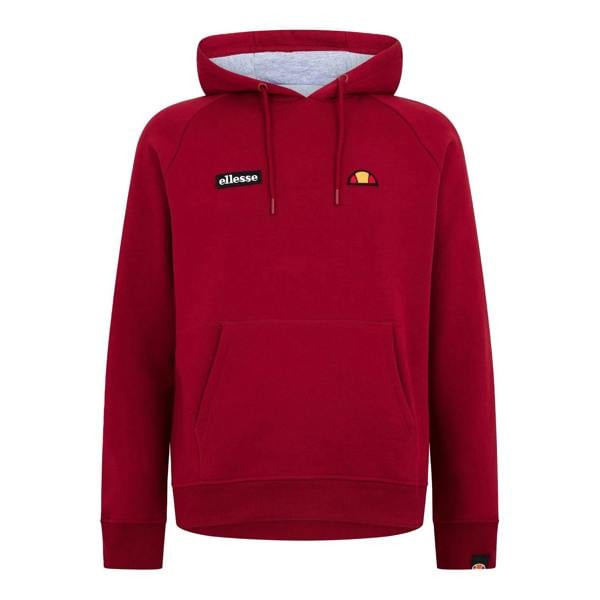Ellesse Mens Regular Raglan Hoodie - Burgundy - 