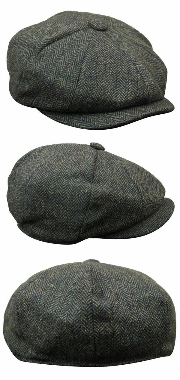 Infinity Leather Mens Peaky Blinders Tweed Gatsby Hat