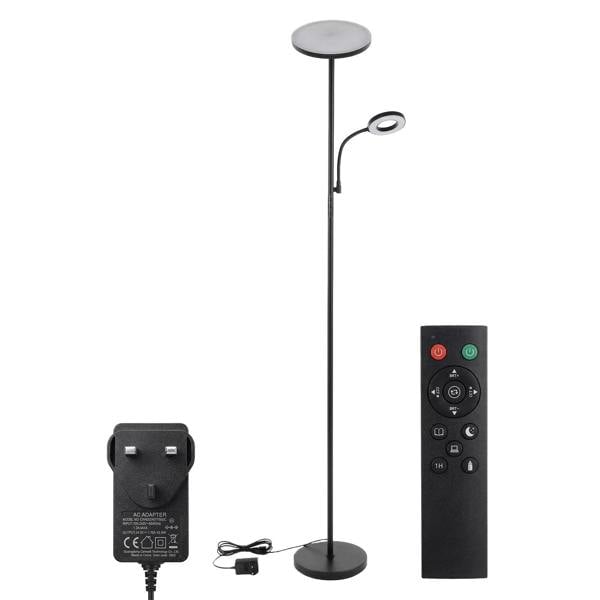 Emitto Mother & Child Floor Lamp Uplighter Adjustable Reading Light with Remote