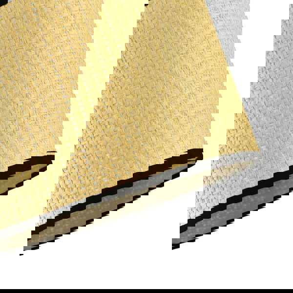 Thin Strapped Rattan Drum Lamp Shade with Black Cotton Fabric Trims Image 5