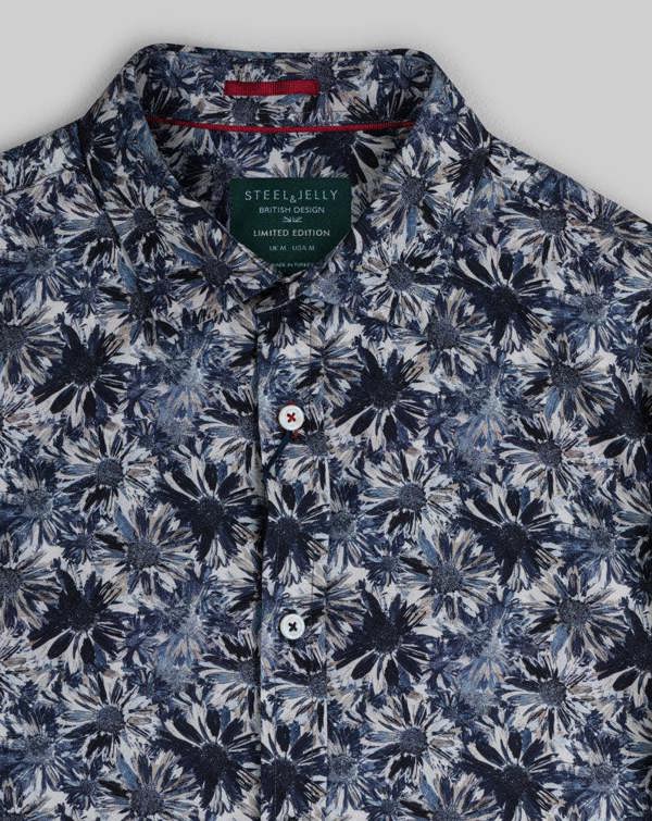 Steel & Jelly Limited Edition Navy Floral Slim Fit Shirt