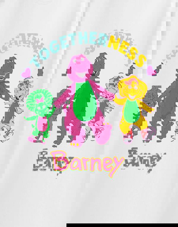 Barney Womens White Togetherness Short Sleeved T-Shirt