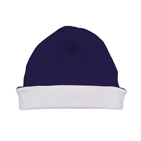 Babybugz Baby Unisex Reversible Slouch Hat - White/Nautical Navy