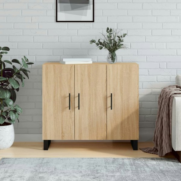Berkfield Sideboard Sonoma Oak 90x34x80 cm Engineered Wood