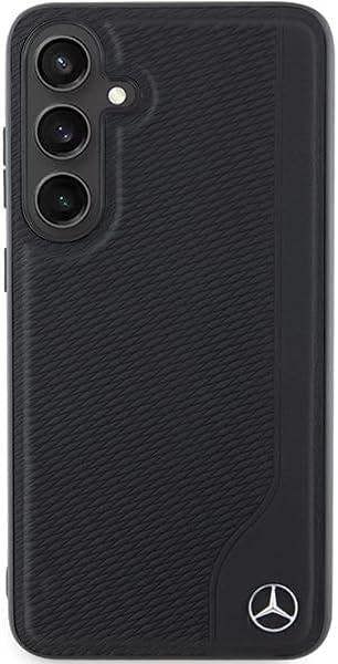 Mercedes Benz Debossed Line with MagSafe Star Logo Case for Samsung Galaxy S24 6.2" Black - MEHMS24S23RBGVK