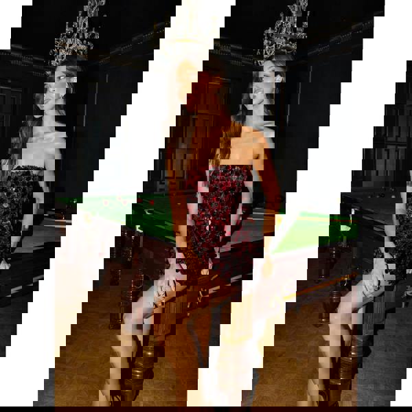 Pink Vanilla Disc Sequin Mini Skirt