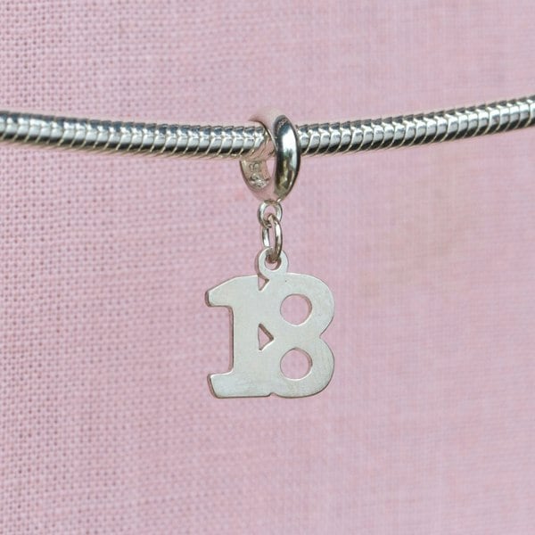 Sterling Silver 18 Charm - MYLEE London