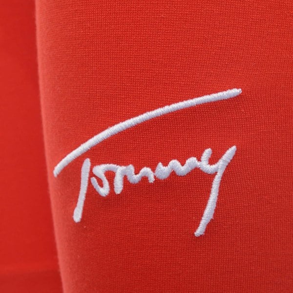 Tommy Jeans Women's Red Co-ord Signature Logo Legging Shorts