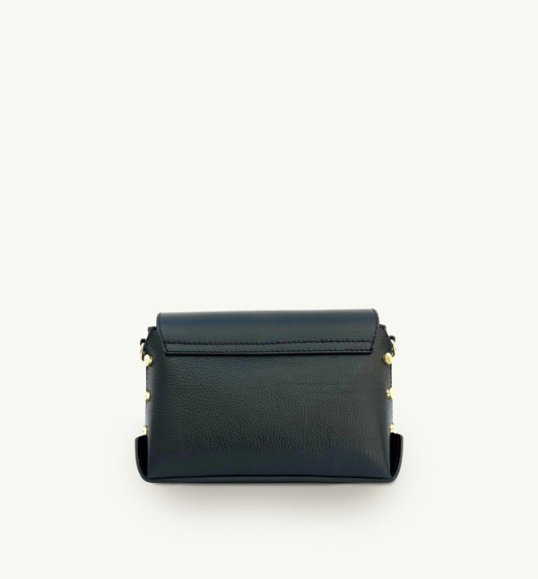 Apatchy London The Bloxsome Leather Crossbody Bag - Black