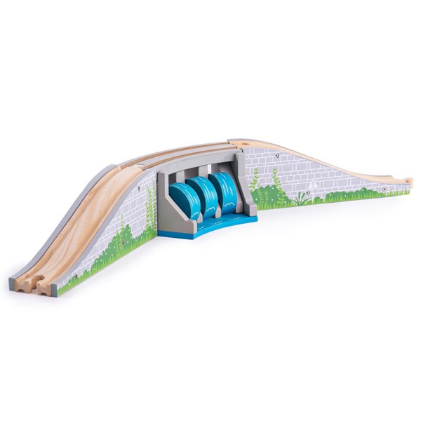 Bigjigs Rail Wooden Waterfall Bridge With Moveable Waterwalls