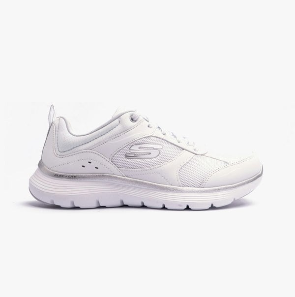 Skechers 150202/WSL FLEX APPEAL 5.0 - FRESH TOUCH Womens Trainers White/Silver