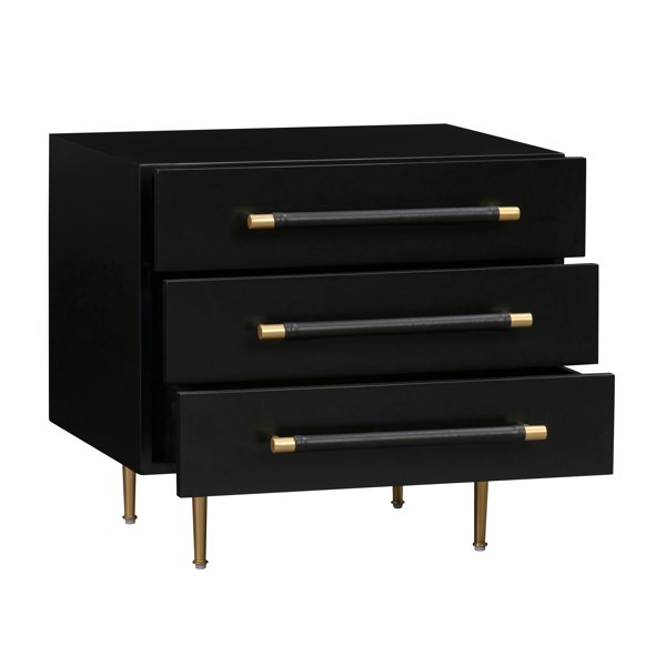 Furniture Edit Trident Black Nightstand Bedside Table