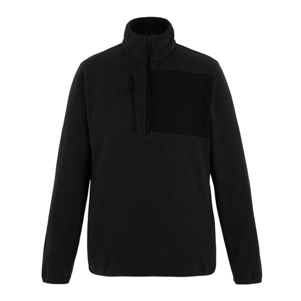 Regatta Mens Active Microfleece Quarter Zip Fleece Top - Black - 