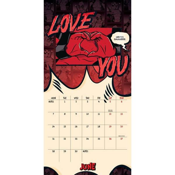 Disney, Marvel Deadpool Calendar 2027, Wall Calendars, Month To View, Entertainment, Gift