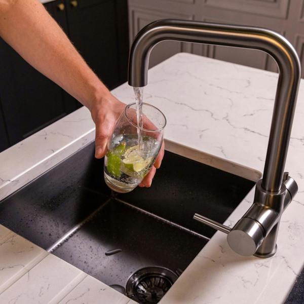 Flode Kyld 4 in 1 Instant Boiling & Cold Water Tap with Filtered Chilled Water | Gun Metal Finish