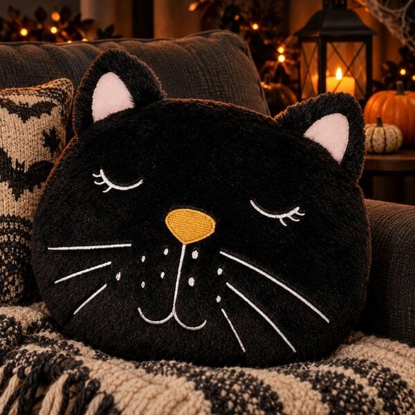 Smart Living Halloween Magical Cat Fleece Cushions - Set of 2 or 4