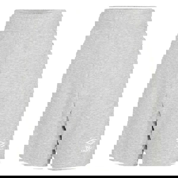 Umbro Womens Club Leisure Shorts - Grey Marl/White