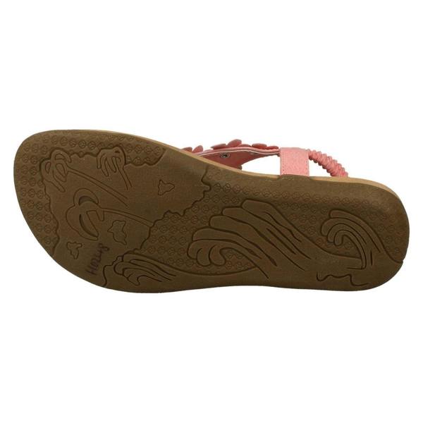 Spot On Girls Spot On Flat Flower Trim Toepost Sandals