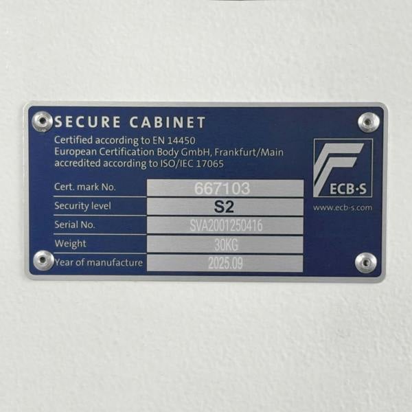 Phoenix Safe Phoenix Fortress SS1452E Security Safe in Scratch-resistant White Paint with VdS Certified Electronic Lock