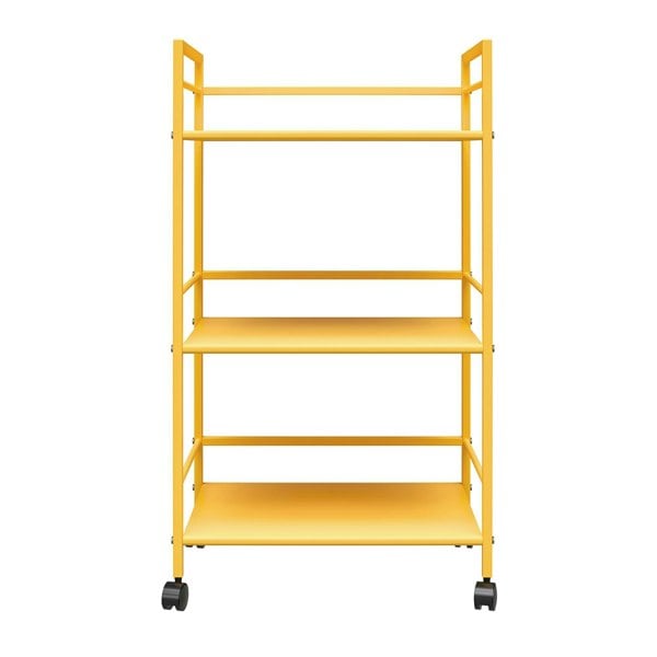 Dorel Home Novogratz Cache Metal Rolling Cart Yellow
