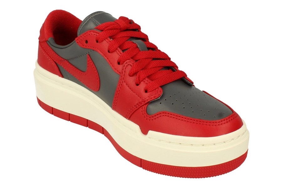 Nike Air Jordan 1 Elevate Low Womens Trainers Dh7004  006 - Dark Grey Varsity Sail Red 006 - Photo 3