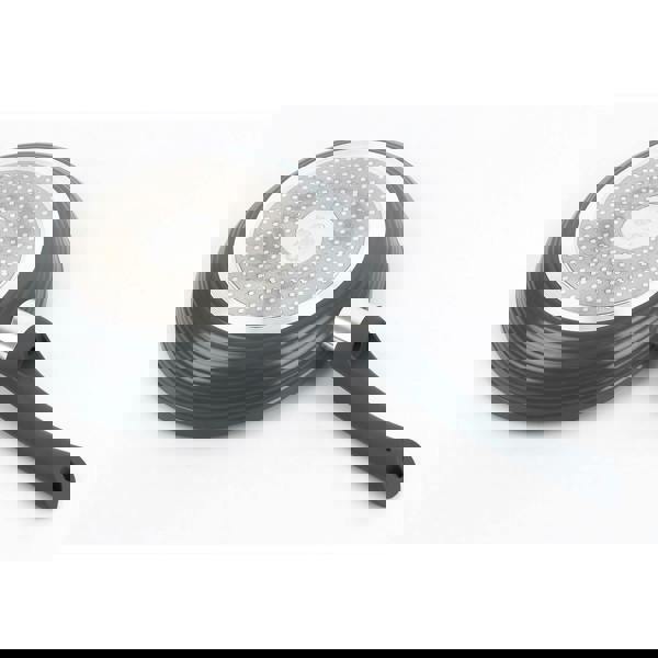 Gr8 Home Grey 8 Piece Ribbed Cookware Set Non Stick Induction Pans Saucepans Cooking Pots