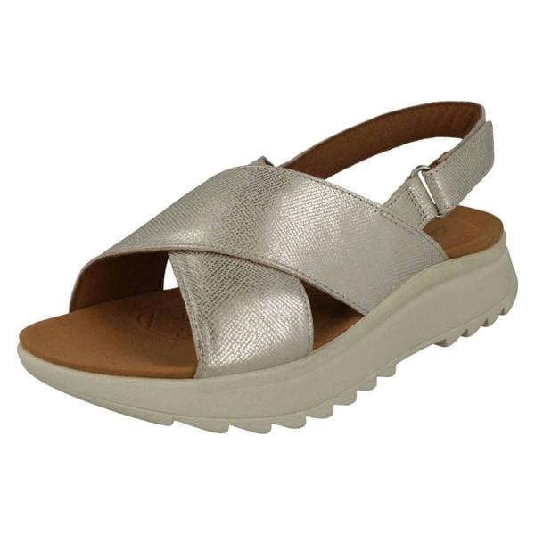 Clarks Ladies Clarks Cross Detailed Chunky Sole Slingback Sandals DashLite Wish