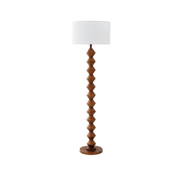 Trezza Walnut Floor Lamp