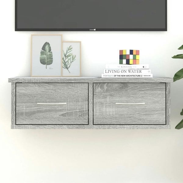 Berkfield Wall Cabinet Grey Sonoma 60x26x18.5 cm Engineered Wood