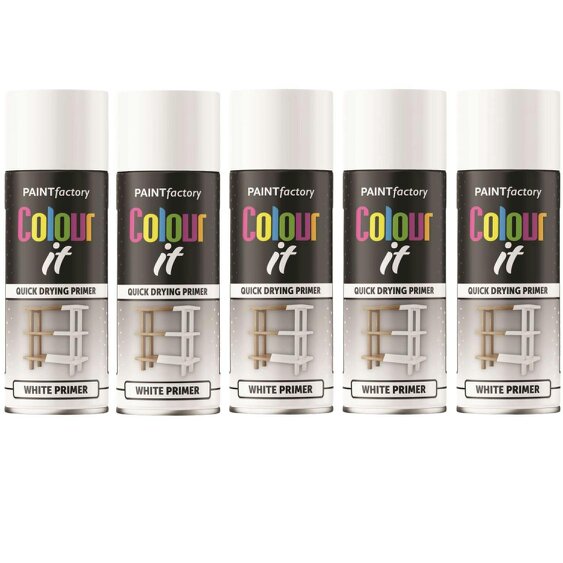 Paint Factory 5X  White Primer Spray Paint 400ml