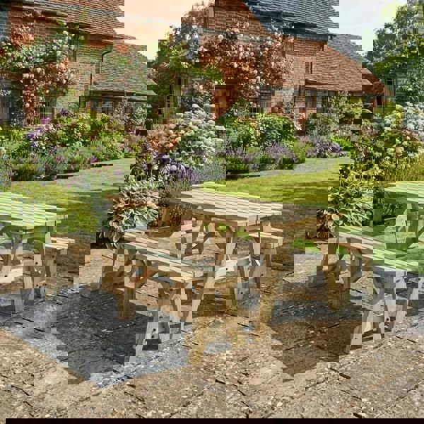 Arbor Garden Solutions Victoria Picnic Table and Benches Set