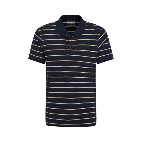 Mountain Warehouse Mens Wren Stripe Cotton Polo Shirt - Navy