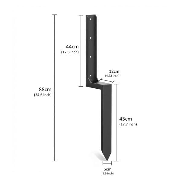 Nicoman Metal Fence Post Support Brackets