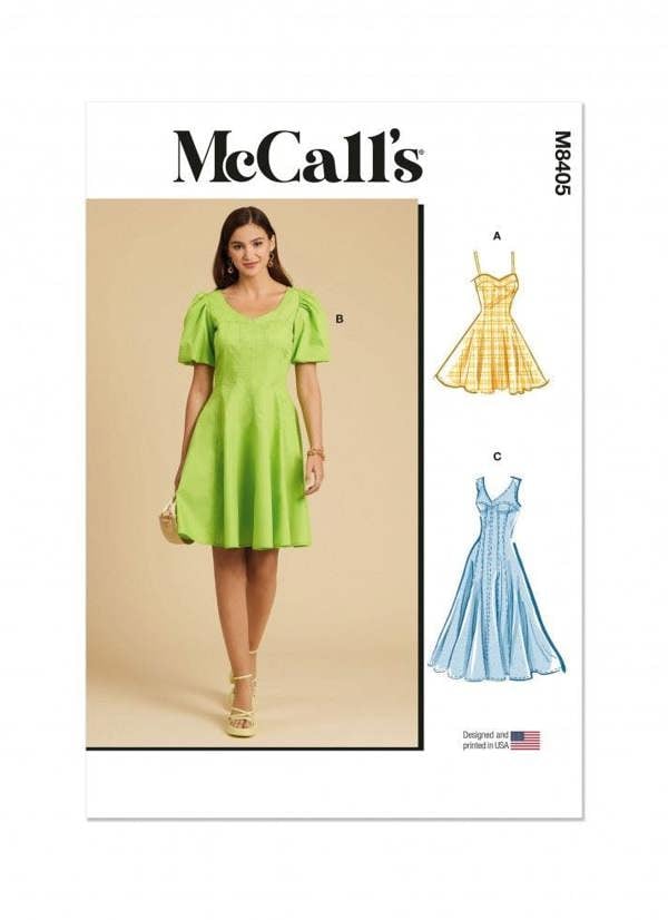 McCalls 8405 Paper Sewing Pattern – Women's Dress, Intermediate