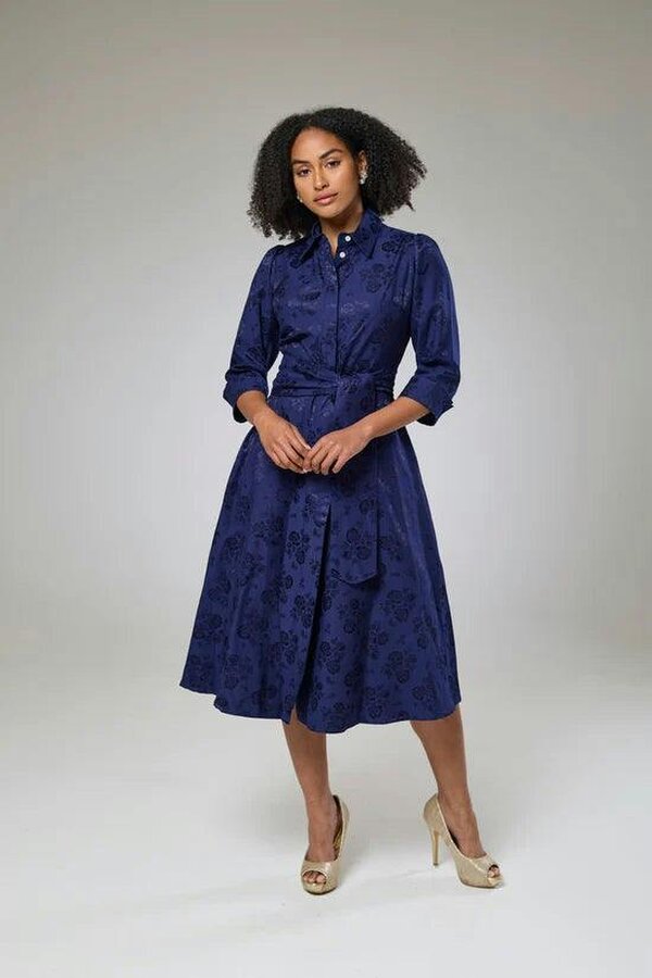 Lioness by TF Royal Blue Petals Sleeved Dress