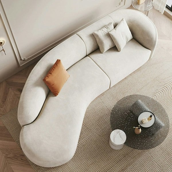 Rit Concept Welby Three Seater, Four Seater Curved Sofa, Velevt