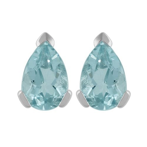 Classic Aquamarine Stud Earrings & Pendant Set Image 2