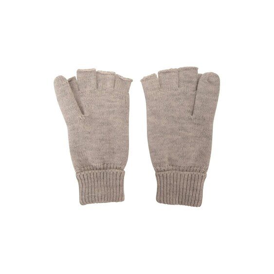 Mountain Warehouse Womens Fingerless Knitted Mittens - Beige