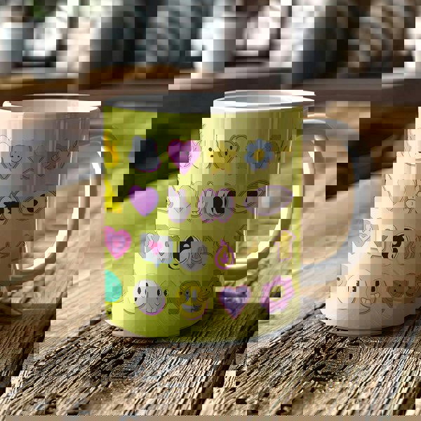 You're a Q-T. Cutie Emoji Kawaii Lemon Mugs Designed by Love Frankie and printed in the UK.