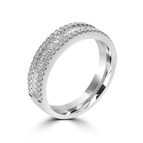 Sarah Layton 18ct White Gold Octavia Straight Fancy Half Eternity Ring - 1.36ct
